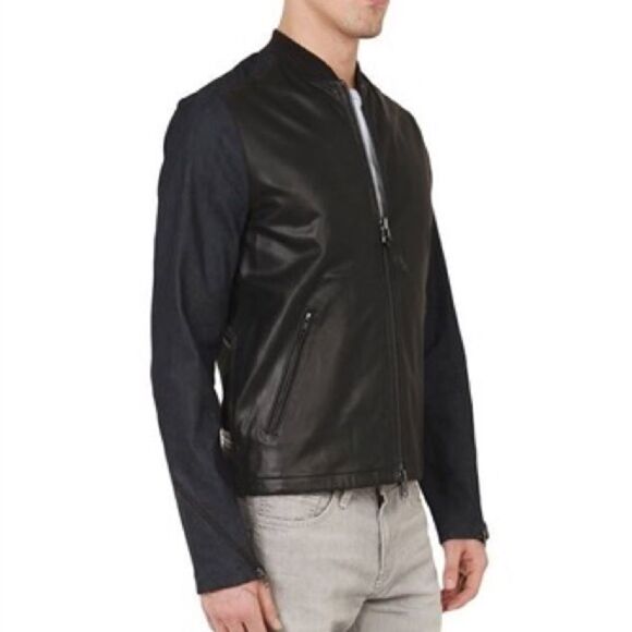 Mackage Black Miles Denim Combo Jacket - Picture 2 of 2